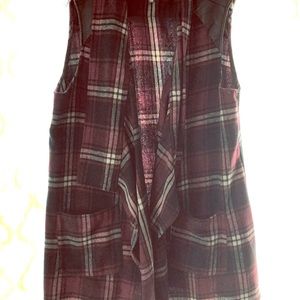 Plaid vest, like new
